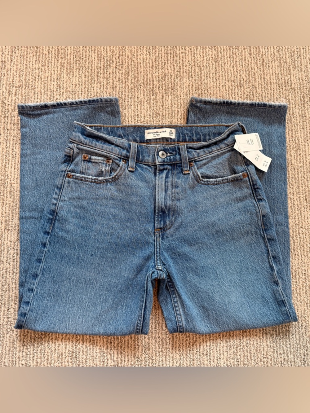 Abercrombie Low Rise Baggy 23 (000) X-Short NWT petite jeans